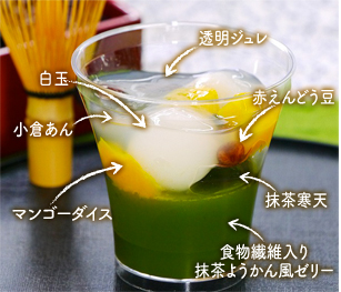 抹茶の夏あんみつ